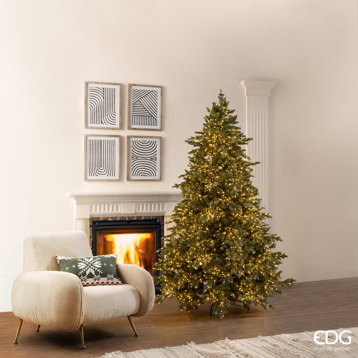 EDG – Pino Argentato H.180 C/3000 miniled Albero di Natale Tradizionale EDG