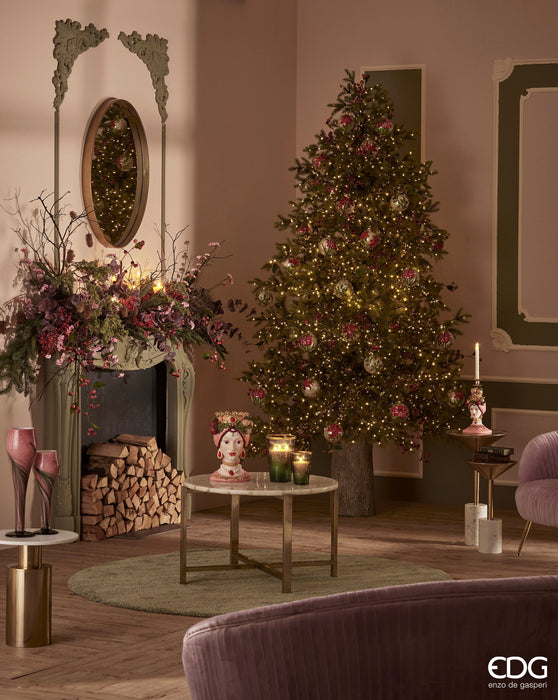 EDG – Pino Argentato H.210 C/4000 miniled Albero di Natale Tradizionale EDG