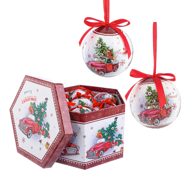 Bizzotto Palline di Natale ''XMAS VAN'' Ø 75 14 Pezzi Decorazioni natalizie Bizzotto