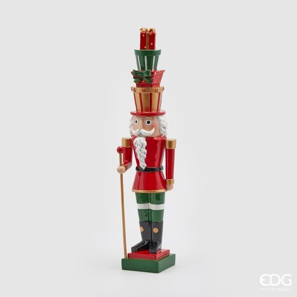 Statuetta Decorativa ''Soldatino con Cappello e Doni Poly'' H51cm EDG
