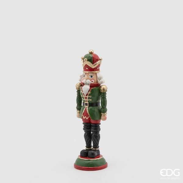 Statuetta Decorativa ''Soldatino Di Natale Poly'' Verde e rosso H36cm EDG