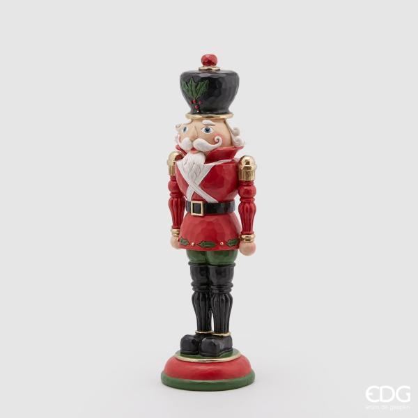 Statuetta Decorativa ''Soldatino Di Natale Poly'' Rosso H56cm EDG