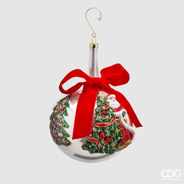 Palla Di Natale In Vetro Babbo Natale Con Collo Lungo D120 Decorazioni natalizie EDG