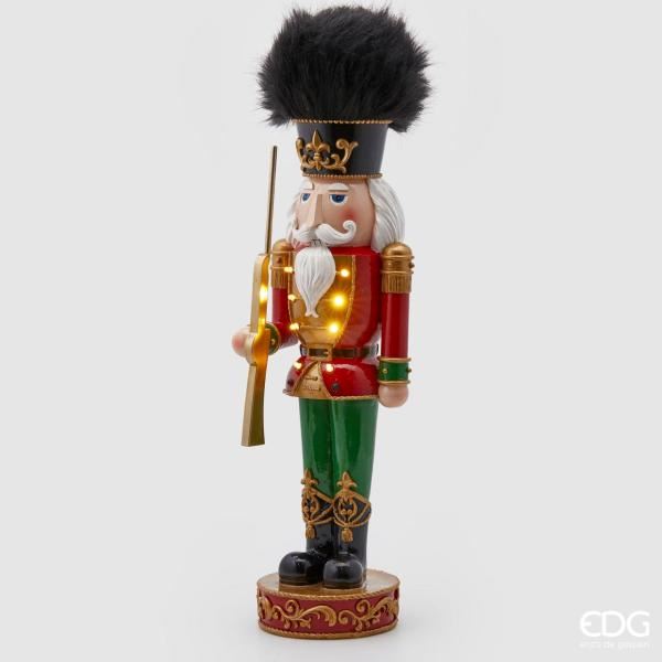 Statuetta Decorativa ''Soldatino Di Natale Con Led'' Rosso H61 cm EDG
