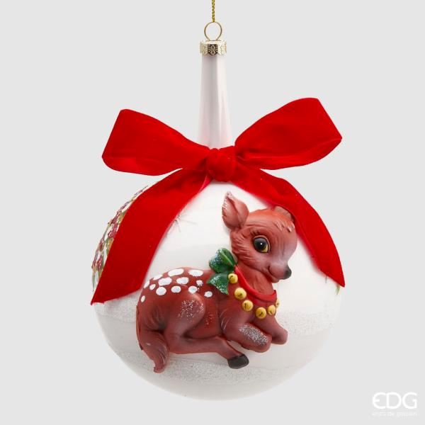 Palla Di Natale In Vetro Bamby Con Collo Lungo D120mm Decorazioni natalizie EDG