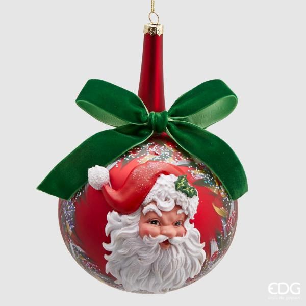Palla Di Natale In Vetro Babbo Natale Neck Con Collo Lungo D120 mm Decorazioni natalizie EDG