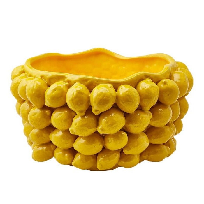 Enzo De Gasperi Vaso Chakra con Limoni Ø42cm Vasi EDG