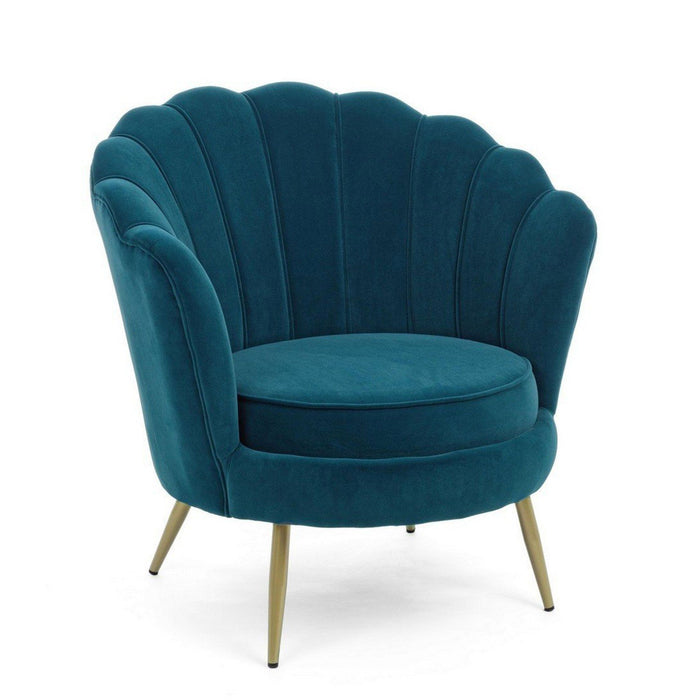 Poltrona giliola blu pavone Bizzotto