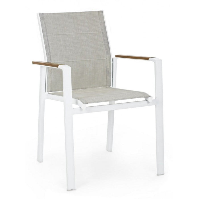 Sedia Kubik Con Braccioli Bianco Bizzotto Cod.0663215 Arredo Giardino Bizzotto