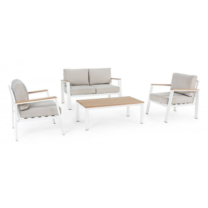 Set4 Salotto Con Cuscini Belmar Bianco Yk11 Bizzotto Cod.0663200 Arredo Giardino Bizzotto