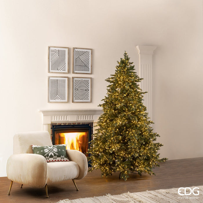 EDG – Pino Argentato H.180 C/3000 miniled Albero di Natale Tradizionale EDG 