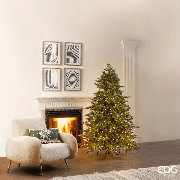 EDG – Pino Argentato H.210 C/4000 miniled Albero di Natale Tradizionale EDG 