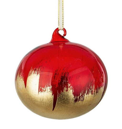 Pallina Natalizia Vetro Paint Ross e Oro D 120 Bizzotto 
