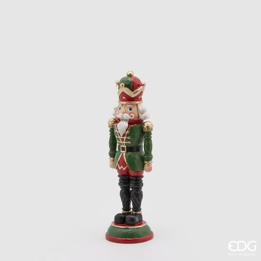 Statuetta Decorativa ''Soldatino Di Natale Poly'' Verde e rosso H36cm EDG 