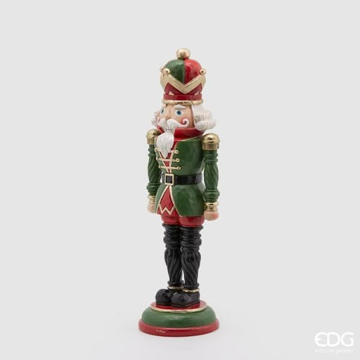 Statuetta Decorativa ''Soldatino Di Natale Poly'' Verde e rosso H56cm EDG 