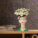 EDG Enzo de Gasperi Vaso Frida Khalo Con Orecchini H 27 cm Verde luxornow 